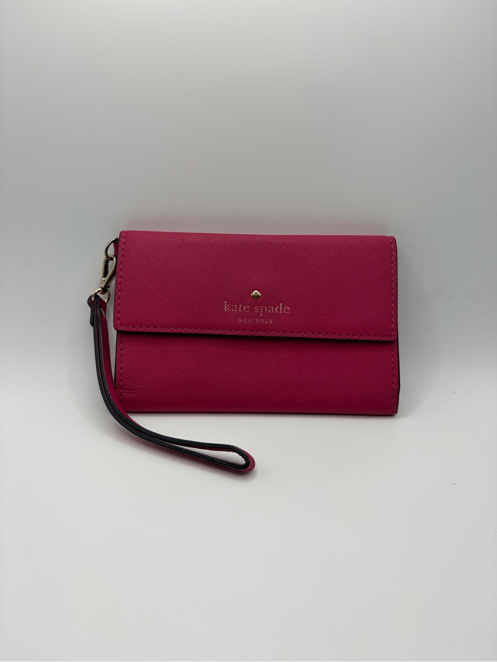 kate spade Fuchsia Saffiano Wristlet Clutch